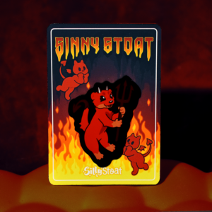 Stoatcrew Sinny Stoat Acrylic Pin