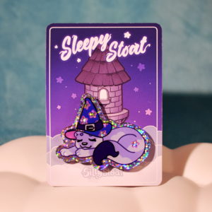 Stoatcrew Sleepy Stoat Holo Pin